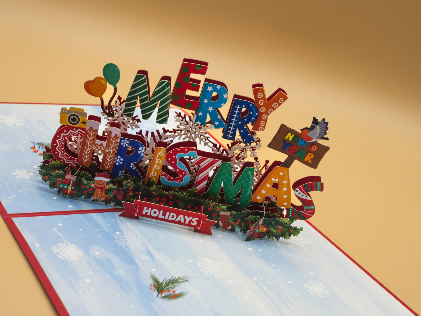 Biglietto di Auguri in 3D Pop-Up - Merry Christmas