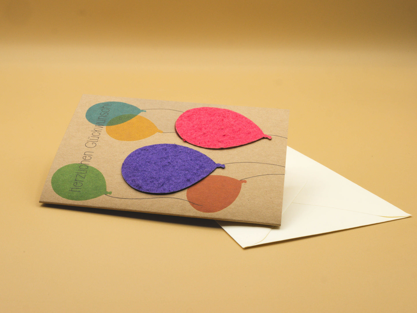 Biglietti di Auguri con Semi nei Palloncini