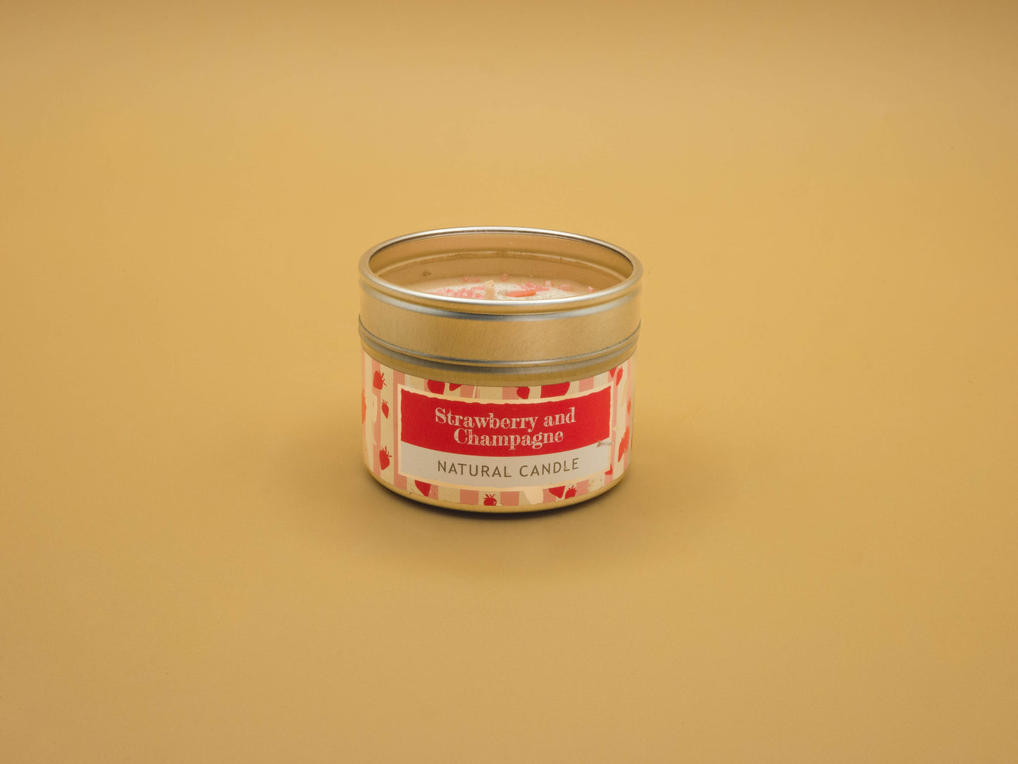 Sprinkle Tin Candle - Strawberry & Champagne
