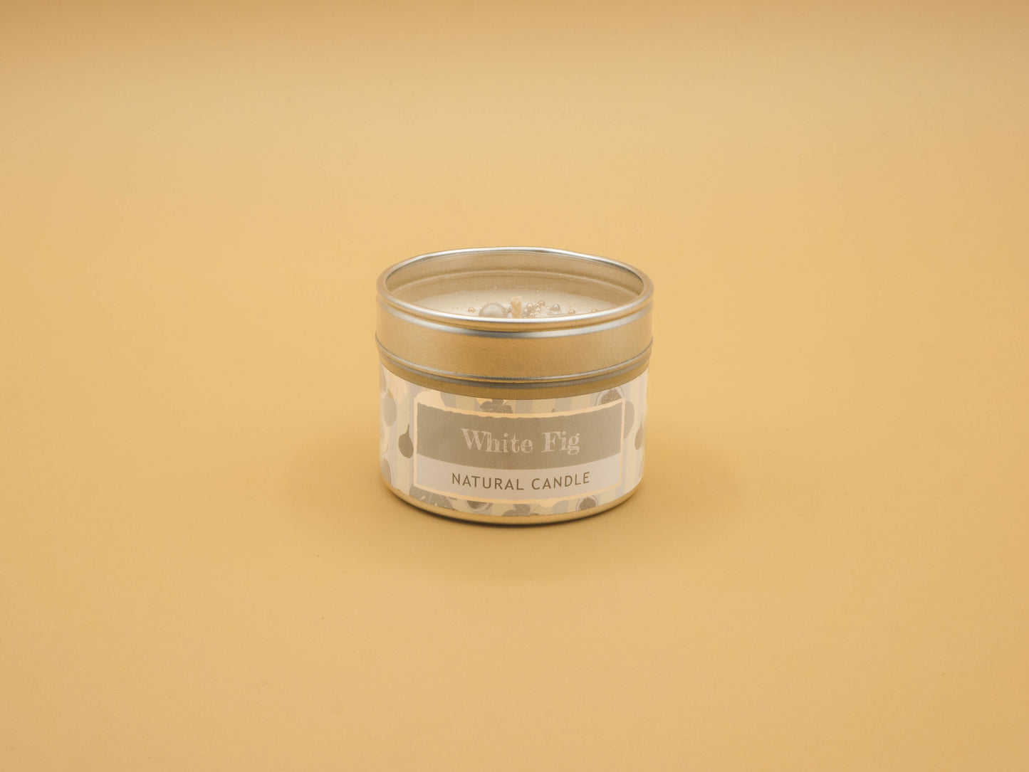 Candela in Lattina con Praline colorate - White Fig