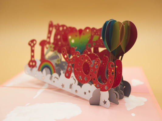 3D Pop-Up Card - I love you