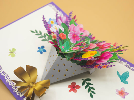 3D Pop-Up Card - Flowers