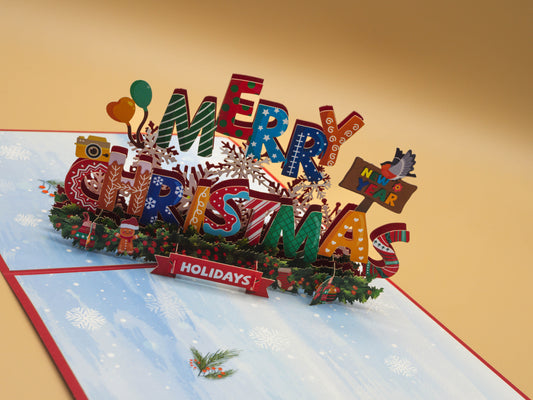 3D Pop-Up Card - Merry Christmas