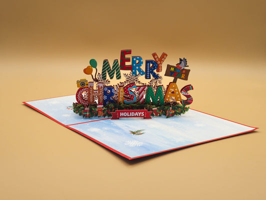 3D Pop-Up Card - Merry Christmas