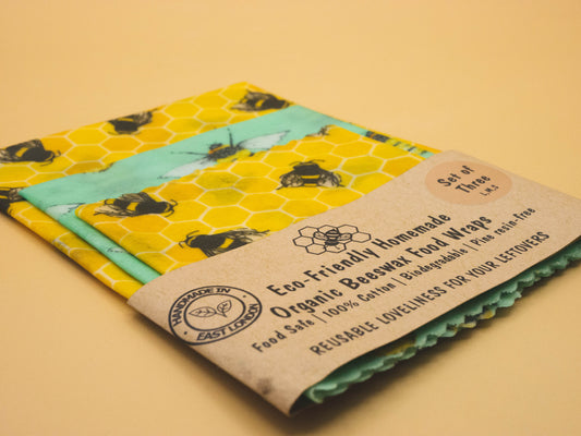 Set of 3 Organic  Beeswax Food Wraps