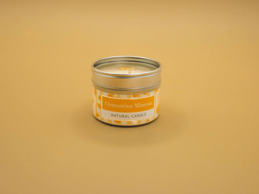 Candela in Lattina con Praline colorate - Clementine Mimosa